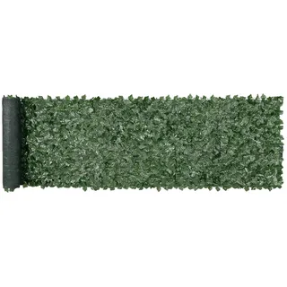 VEVOR Efeu Sichtschutzzaun, 2440 x 1830 mm Künstliche Grüne Wand, Efeu Zaun mit Verstärktem Gelenk, Kunsthecken Weinblatt Dekoration für Garten, Hof, Balkon, Terrasse Nachbildung, 39 x 158 in, Dunkelgrüner Hintergrund-d - Grün