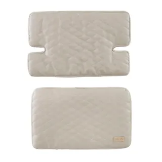 roba Sitzverkleinerer 2-teilig 'Greyish gesteppt' - Zubehör für Hochstuhl 'Nature Up' - Sitzkissen abwischbar & gepolstert - Ab 6 Monaten - Beige - Hellgrau