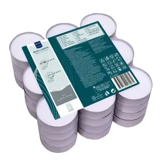 Maxi Teelichter, weiß, Hochwertige Maxi-Lichter für eine gemütliche Atmosphäre, 1 Packung = 36 Stück