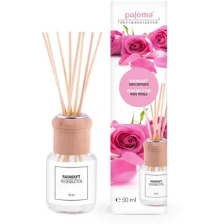 pajoma® Raumduft 50 ml inkl. Duftstäbchen, Rosenblüten Flüssigkeit