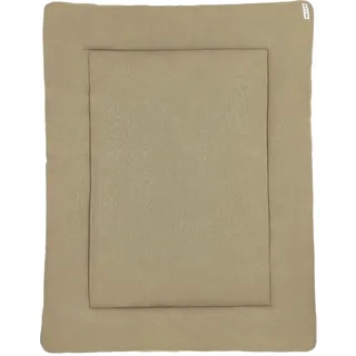 MEYCO Baby Knit Basic Laufgittereinlage (weiches und sicheres Material, Außenseite aus 100% Baumwolle, waschbar, weich und sanft, trocknergeeignet, Größe: 77 x 97 cm), Taupe