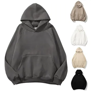 Generisch Oversize Pullover Damen Hoodie Y2K Vintage Sweatshirt Basic Damen Kapuzenpullover Übergangspulli Retro Kapuzenjacke Kapuzenpulli