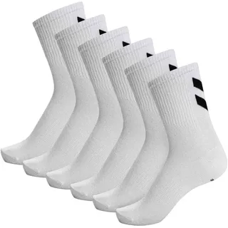 hummel hmlCHEVRON 6-PACK Socks WHITE/WHITE,