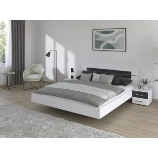 Rauch Schlafzimmer-Set Burano weiß/graumetallic