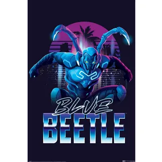 Pyramid International Blauer Käfer Maxi-Poster – Palmenbäume Design gedruckt auf Qualitätspapier – 90 cm x 60 cm – Einheitsgröße