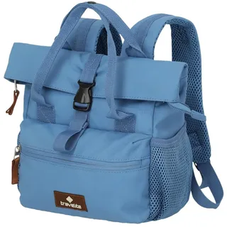 Travelite Rucksack BASICS Mini Rollup Rucksack, 7 L, 20 x 27 x 10 cm, 0,20 kg, viele Fächer – City-, Freizeit- & Tagesrucksack für Damen und Herren, Denim