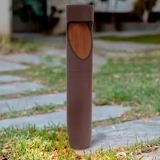 M Ledme – LED-Pollerleuchte Milu Rust Brown 10W, 1000 Lumen, einstellbare Lichtfarbe von Warmweiß bis Kaltweiß, CCT, wasserdicht IP65, 80cm, für Garten, Terrasse, Eingangsbereich und Innenhof