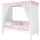 Himmelbett Lino 90 x 200 cm Kiefer massiv weiß rosa