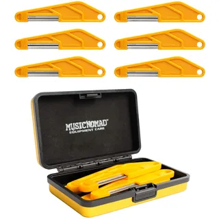 MusicNomad Music Nomad 6-teiliges Set für E-Gitarre mit Diamantbeschichtung, superleichte Saiten (MN667)