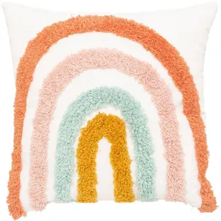Atmosphera for kids Zierkissen Regenbogen 40/40 cm , Multicolor , Naturmaterialen , 38x38 cm , Babymöbel & Kindermöbel, Babyzimmer, Kinderzimmer Deko