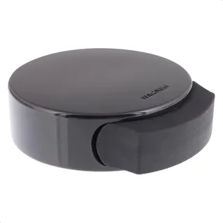 Wagner Bodentürstopper BLACK DELUXE - 50 x 55 x 17 mm, hochwertiger Kunststoff, Hochglanz schwarz, selbstklebend, rückstandslos entfernbar - 15510611