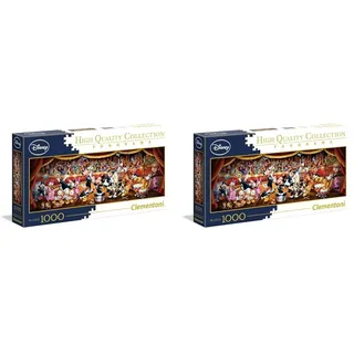 Clementoni - 39445 - Disney Panorama Collection Puzzle für Erwachsene und Kinder - Disney Orchestra - 1000 Teile Mehrfarbig (Packung mit 2)