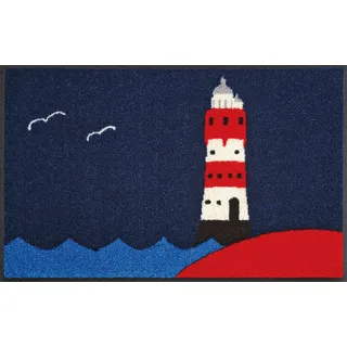 Wash+Dry Leuchtturm 50 x 75 cm Blau/Rot/Weiß