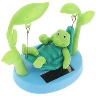 PartyKindom Solar Wackelfigur SchildkröTe - Kreative Auto Deko Mit Sonnenenergie FüR Armaturenbrett Lustige Tierfigur Einfache Installation FüR Auto Und BüRo