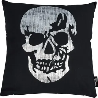 Done. Stone Skull Dekokissen 65 x 65 cm Silber