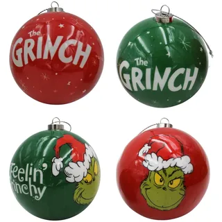 Grinch Weihnachtskugeln Baumdekoration 9Cm Hängende Ornamente - Set Aus Vier