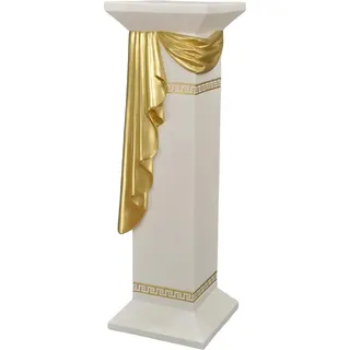 Medusa Säule Römische Säulen Marmor Skulptur Figur Deko Dekoration Ständer 1087 - Gold