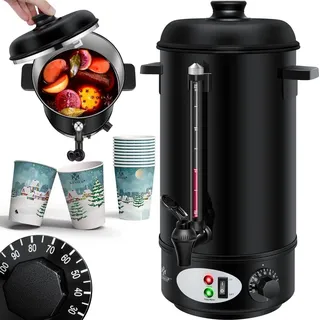 Kesser KESSER® Glühweinkessel Edelstahl Glühweinkocher Glühweinautomat Heißgetränkeautomat Wasserkocher Heißwasserspender Kocher Einkochautomat