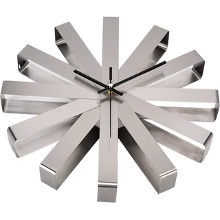 Wanduhr,Wanduhr aus Edelstahl,Hängende Uhr,Stille hängende Uhr,Dekorative Wanduhr,Wohnzimmeruhr