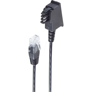 ShiverPeaks DSL Anschlusskabel [1x TAE-F-Stecker - 1x RJ45-Stecker 8p2c] 10m schwarz,