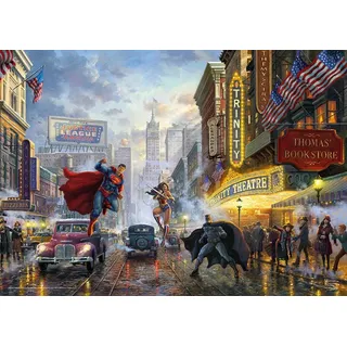 Schmidt Spiele 57589 Thomas Kinkade, Batman, Superman and Wonder Woman, 1000 Teile