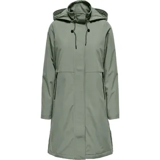 Only Parka "ONLKARA LIFE PARKA CC OTW", Damen, Gr. XS, shadow, Web, Obermaterial: 100% Polyester, unifarben, relaxed fit, Jacken Parka