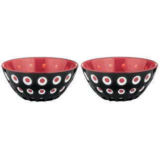 Guzzini - Le Murrine, Set 2 Schüsseln - Schwarz/Weiß/Rot, Ø12,5 x h5,6 cm | 300 cc - 279412146