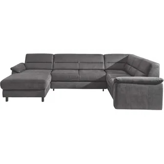 sit&more Wohnlandschaft inklusive Boxspring/Federkern-Polsterung, wahlweise mit Bettfunktion, grau