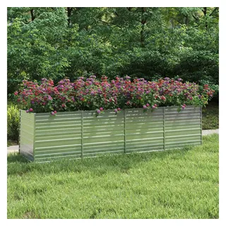 vidaXL Garten-Hochbeet 320 x 80 x 77 cm Silber