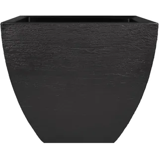 Tusco Products MSQ16BK Pflanzgefäß, modern, quadratisch, 40,6 cm, Schwarz