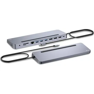 iTEC i-tec USB-C Metal Ergonomic 4K Dockingstation - Silber