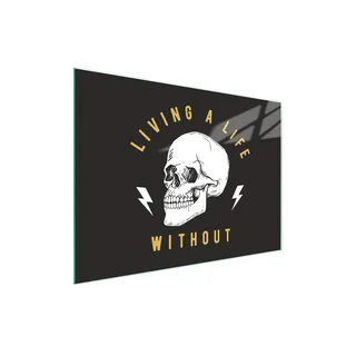 Glasschneidebrett 40x30 Totenkopf