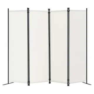 Vevor Raumteiler Trennwand 4-teiliger Paravent Stellwand, Faltbarer Sichtschutz für Büro Schlafzimmer Esszimmer Arbeitszimmer Balkon, Raumtrenner freistehend (228 x 45 x 172,5 cm), weiß