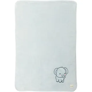 Mr. Wonderful Weiche Babydecke, Elefant, grau, aus Polyester, 75 x 100 cm, personalisierbar