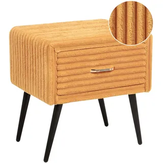 Beliani Nachtschrank Flayat 38 x 46 x 49 cm Orange/Schwarz