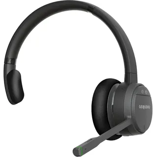 GEQUDIO GC-1 DECT Headset für FritzBox Kabellos Office Headset Schwarz