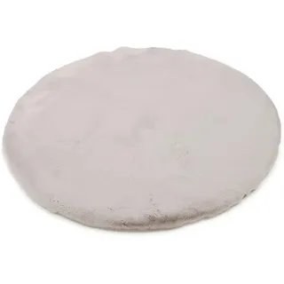 Hochflorteppich , Braun , Textil , Uni , rund , Oeko-Tex® Standard 100 , für Fußbodenheizung geeignet , Teppiche und Böden, Teppiche, Runde Teppiche