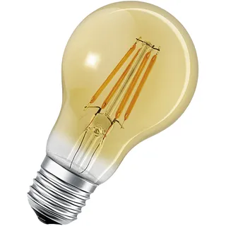 LEDVANCE Smarte LED-Lampe mit ZigBee-Technologie für E27-Sockel, goldenes Glas ,Warmweiß (2400K), 680 Lumen, Ersatz für herkömmliche 52W-Leuchtmittel, smart dimmbar, 1-er Pack