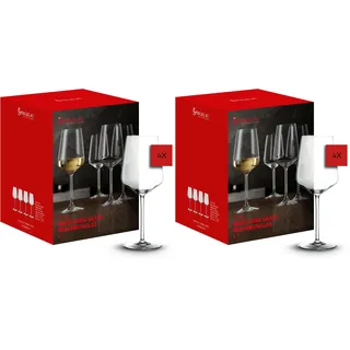 Spiegelau Weißweingläser 4er Set, 440 ml, Style, 4670182, Weinglas aus Kristallglas, spülmaschinenfest (Packung mit 2)
