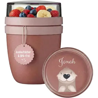 wunderwunsch MEPAL Müsli To Go Becher, Müslibecher personalisiert | Isolierter Lunchpot für Kinder, kleiner Joghurt-Becher für unterwegs, auslaufsichere Snackdosen mini, 300ml oder 500 ml