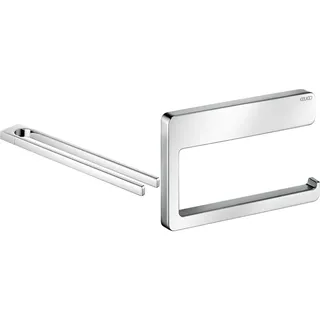 Keuco 12718010000 Moll Handtuchhalter, Chrom & Toilettenpapierhalter aus der Reihe Collection Moll, edler Toilettenpapierrollenhalter in modernem Design, verchromt, Art.Nr. 12762010000