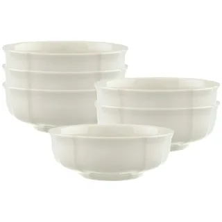 Villeroy & Boch "Dessertschalen Manoir ø 14,8 cm 6er Set weiß", 6 Spülmaschinenfest, Mikrowellensicher,