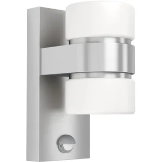 EGLO Außenleuchte Aluminium, Edelstahl, Kunststoff 23,0 cm inkl. Bewegungsmelder silber