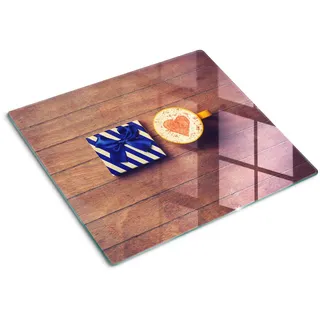 Tulup Glasplatte 60x52 cm Kaffeegeschenk , Glas , 60x0.4x52 cm , Küchen, Küchenelektrogeräte, Herde, Herdabdeckplatten