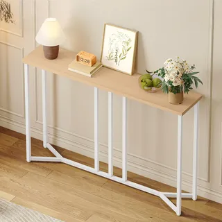 YITAHOME Konsolentisch Schmal 20 x 100 x 80 cm Weiss