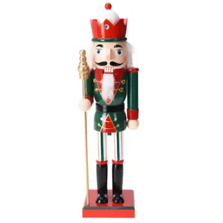 Home Styling Collection Nussknacker Kiefernholz 38 cm , Holz , 8.8x38x10.2 cm , Dekoration, Weihnachtsdekoration