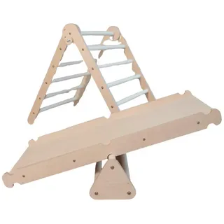 Cliff Kletterdreieck , Birkefarben , Holz , Birke , 53.5x69x68 cm , Spielzeug, Holzspielzeug