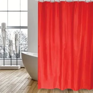 MSV Duschvorhang Sara 180 x 200 cm rot
