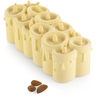 silikomart | Silikonform BÛCHE LUMIÉRE, Antihaft, 1er-Pack Form, 3D Design, 219 x 89 mm, h 75 mm, Volumen 1,08 l, Made in Italy