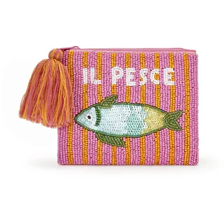 Codello Clutch "Il Pesce" mit Quaste, rosa